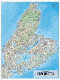 Cape Breton, Nova Scotia - Wall Map