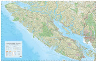 Vancouver Island, BC - Wall Map